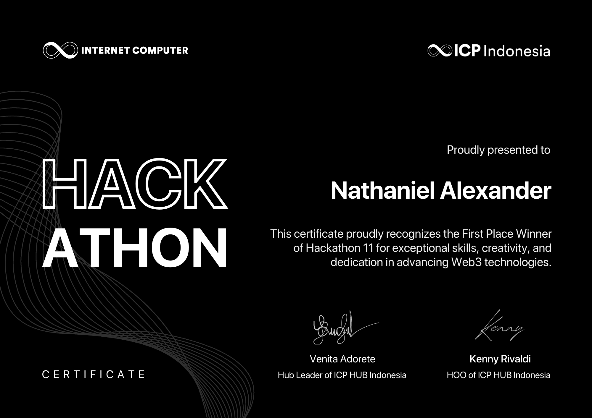 1st Winner Hackathon 11 - ICP Hub Indonesia