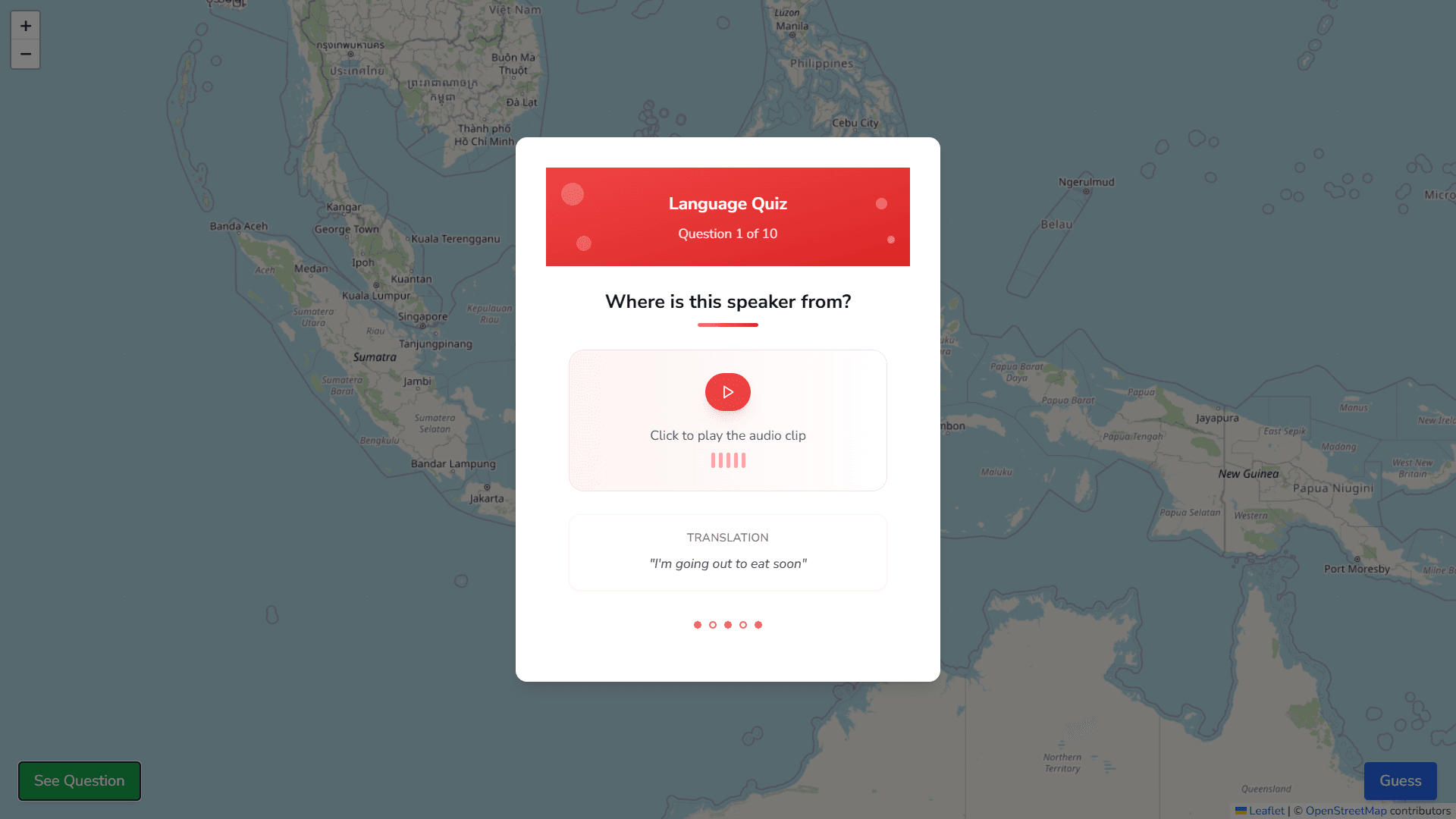 “Guess the Origin” game question