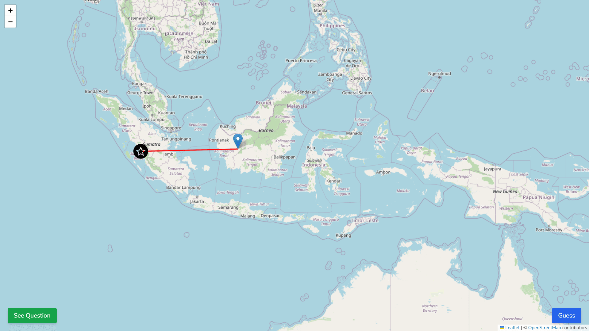 “Guess the Origin” game result