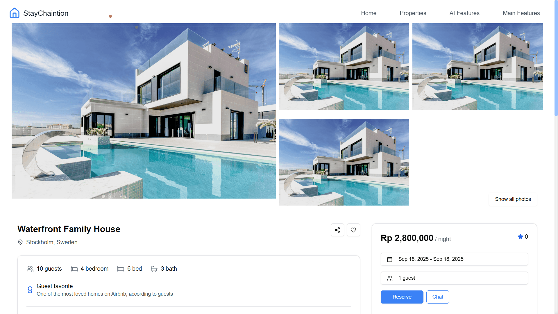 Property detail page