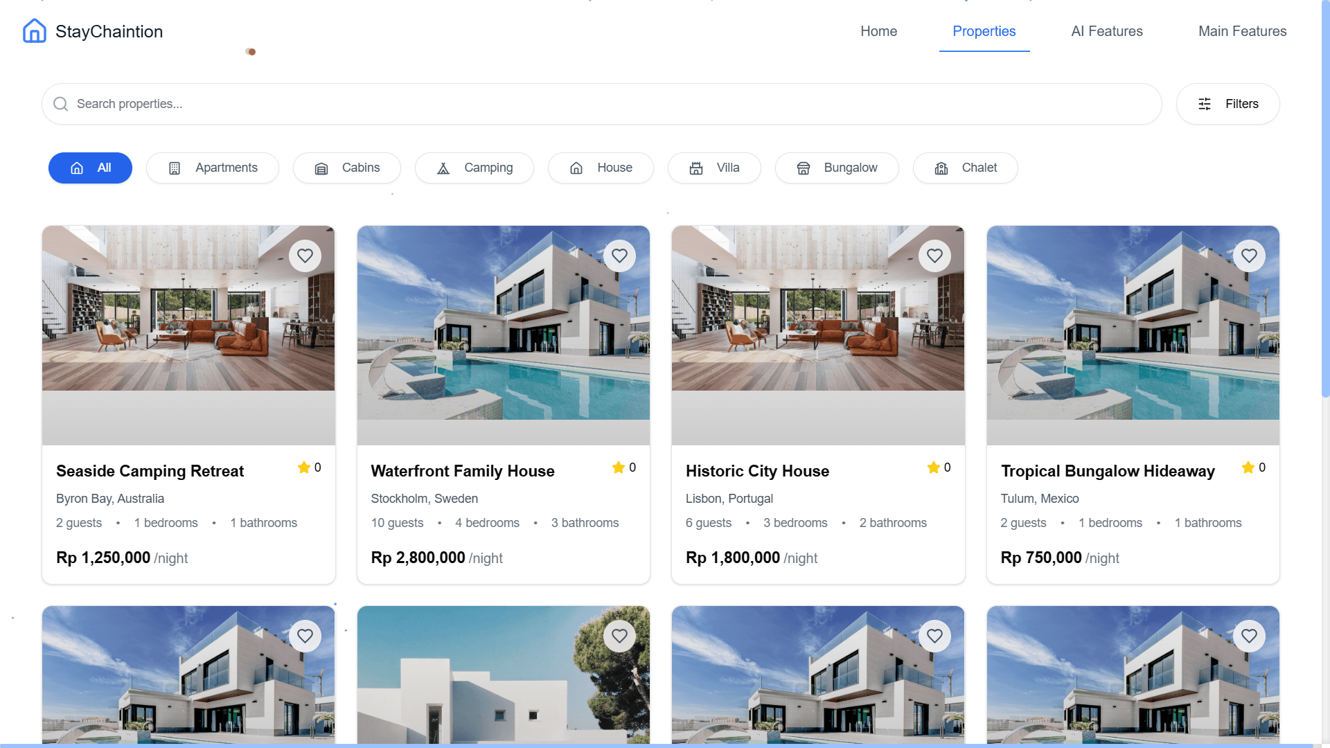 Properties page